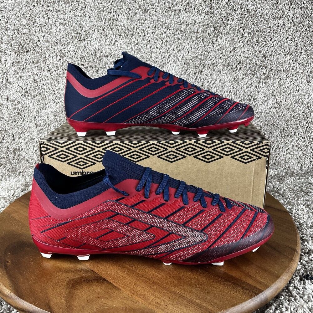 Umbro Velocita Elixir Premier FG Mens Size 12.5 Soccer Football Cleats Red Blue
